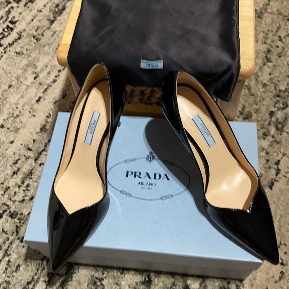 Prada patent leather pumps